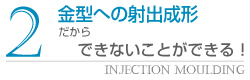 金型への射出成形だから、できないことができる!